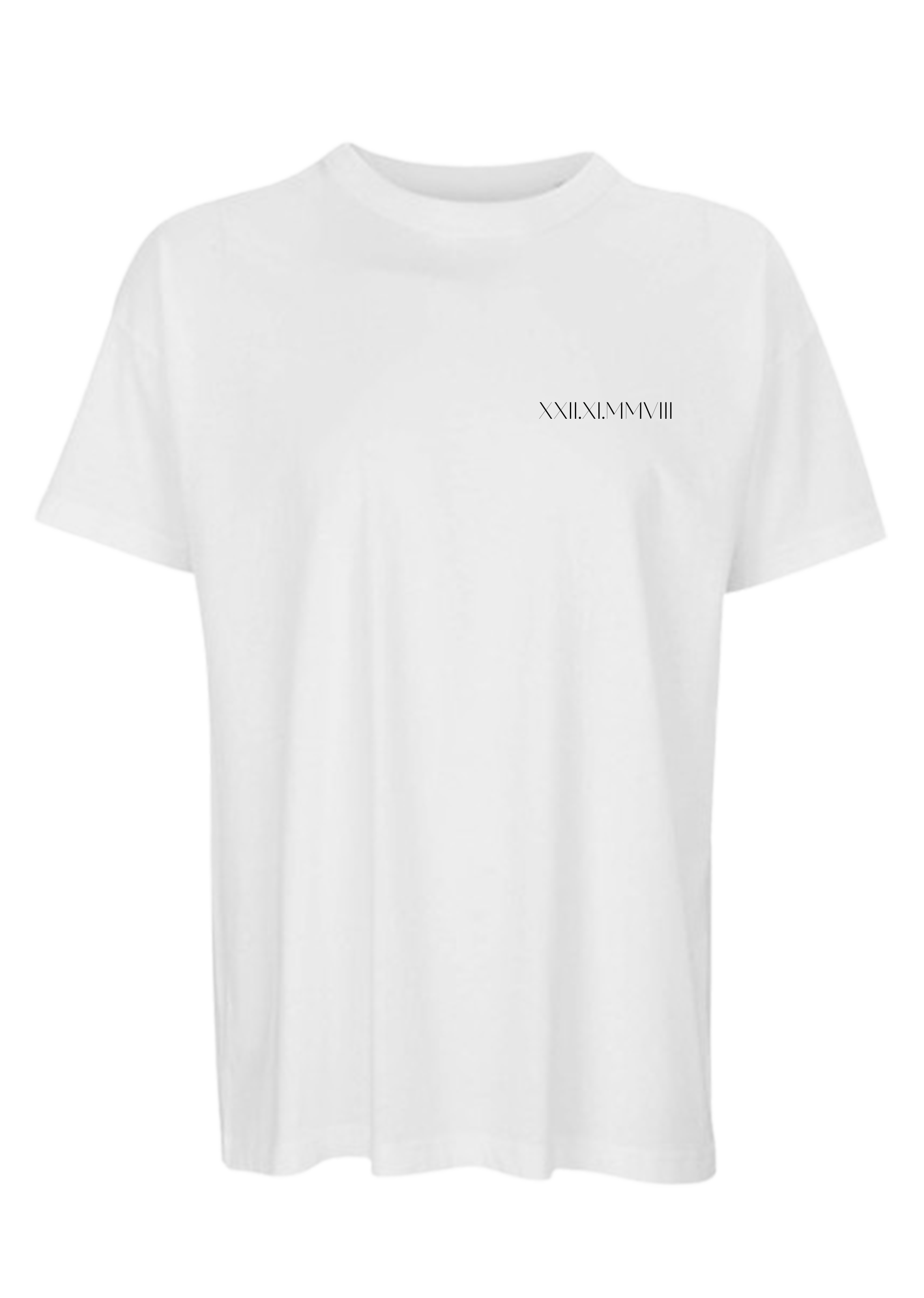 T-shirt homme CHIFFRE ROMAIN- PERSONNALISABLE - OVERSIZE